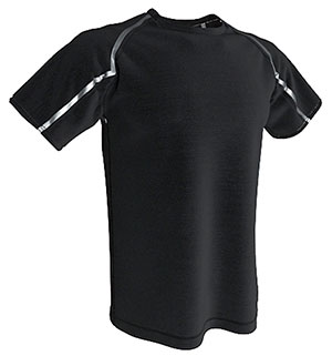CAMISETA TÉCNICA con Banda REFLECTANTE NEGRO