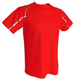 CAMISETA TÉCNICA con Banda REFLECTANTE ROJO