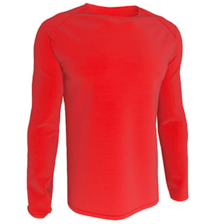 CAMISETA TÉCNICA MANGA LARGA NIÑO ROJO