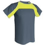 Camiseta técnica armour adulto GRIS/AMARILLO FLUOR