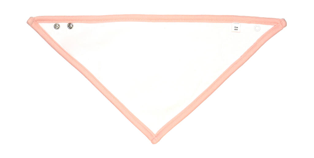Babero bandana White/Powder Pink