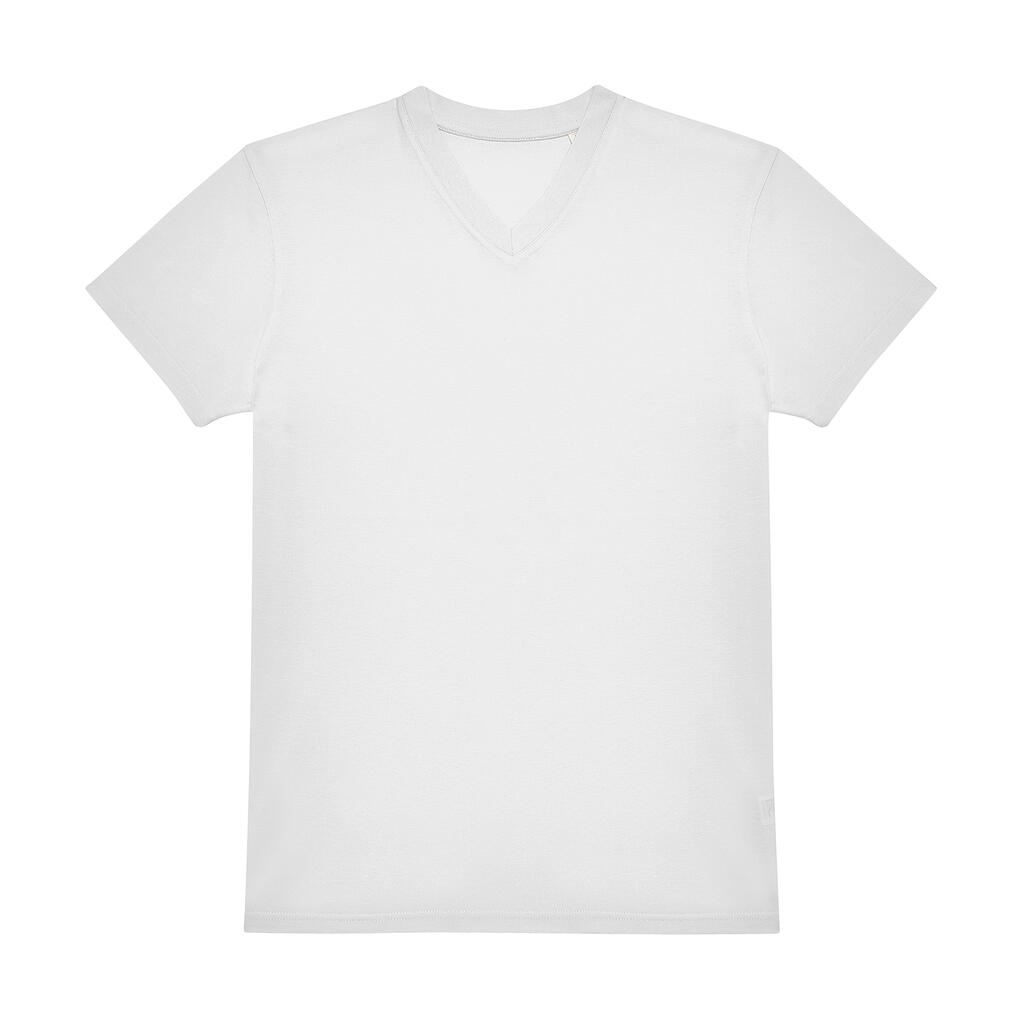Camiseta con Cuello en V #E150 White