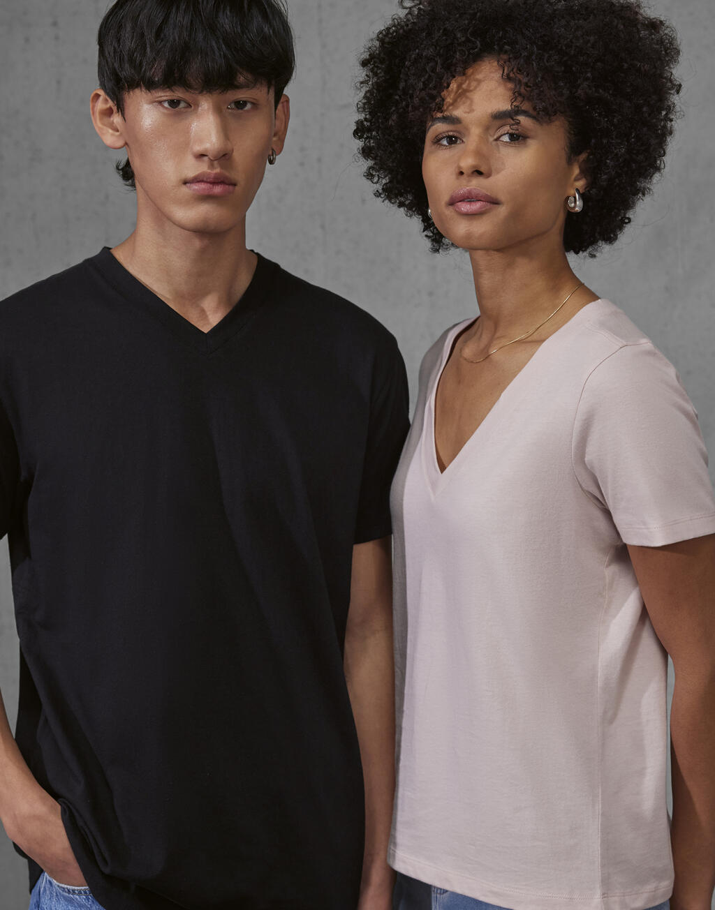 Camiseta con Cuello en V de Mujer #E150 - vista 2