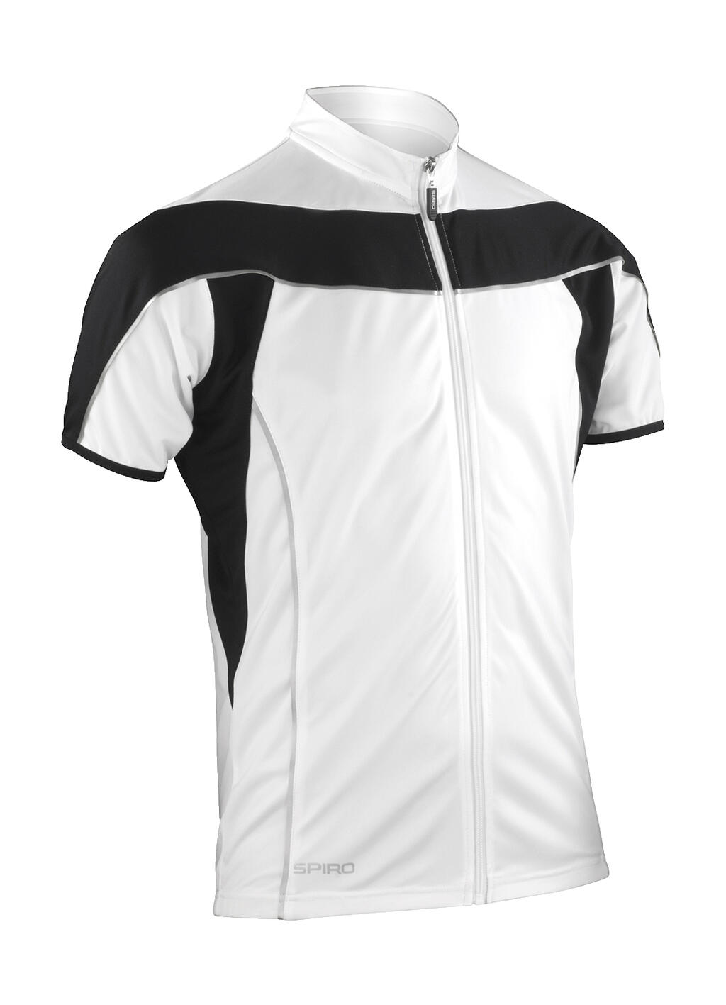Top cremallera entera bicicleta hombre White/Black
