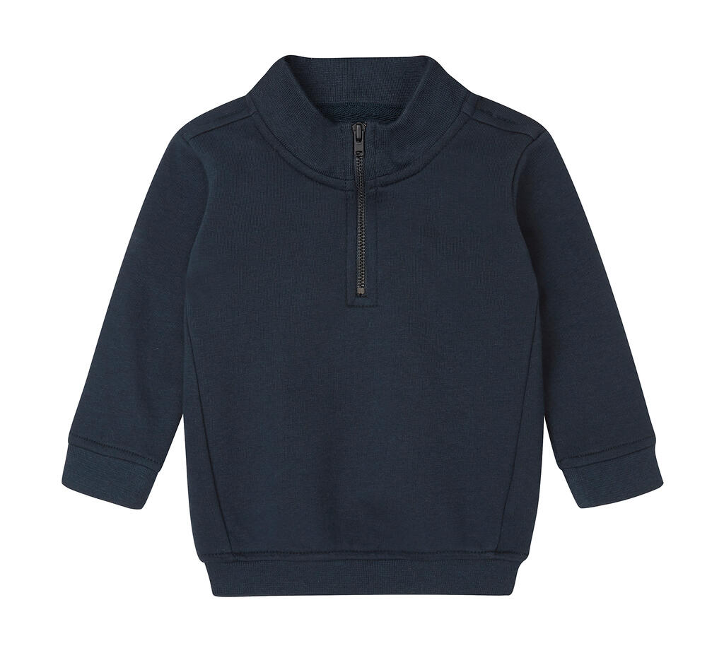 Sudadera con cremallera 1/4 para bebés Navy