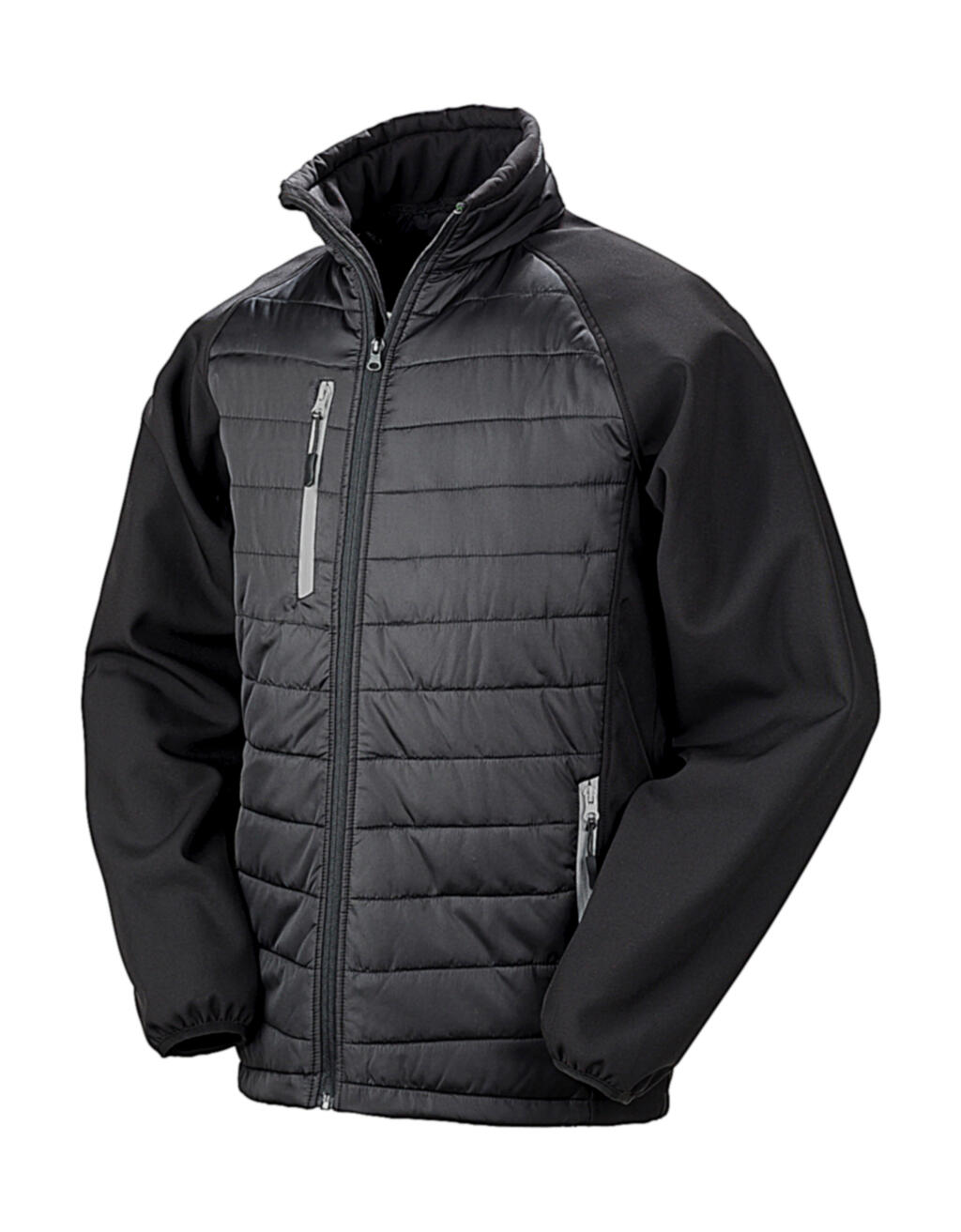 Chaqueta Softshell acolchada Compass Black/Grey