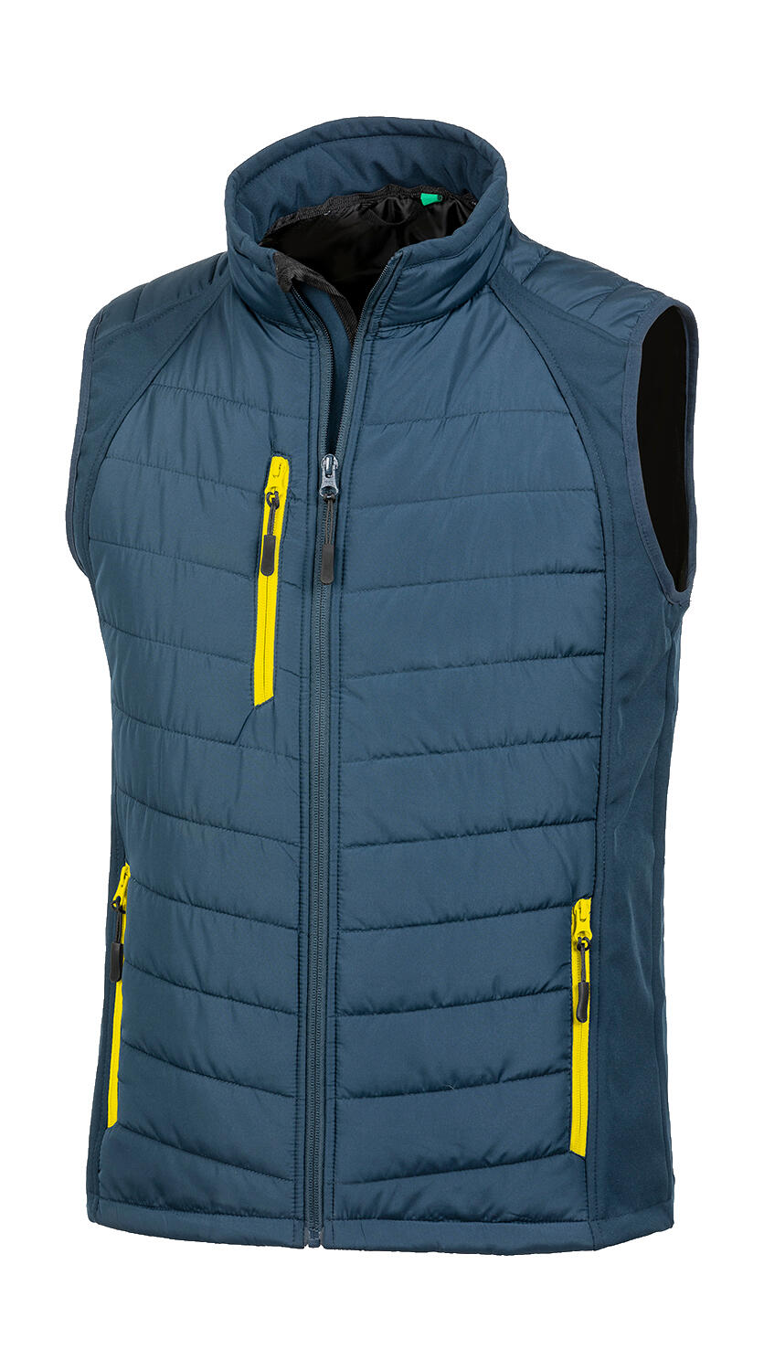 Chaleco Softshell acolchado Compass Navy/Yellow