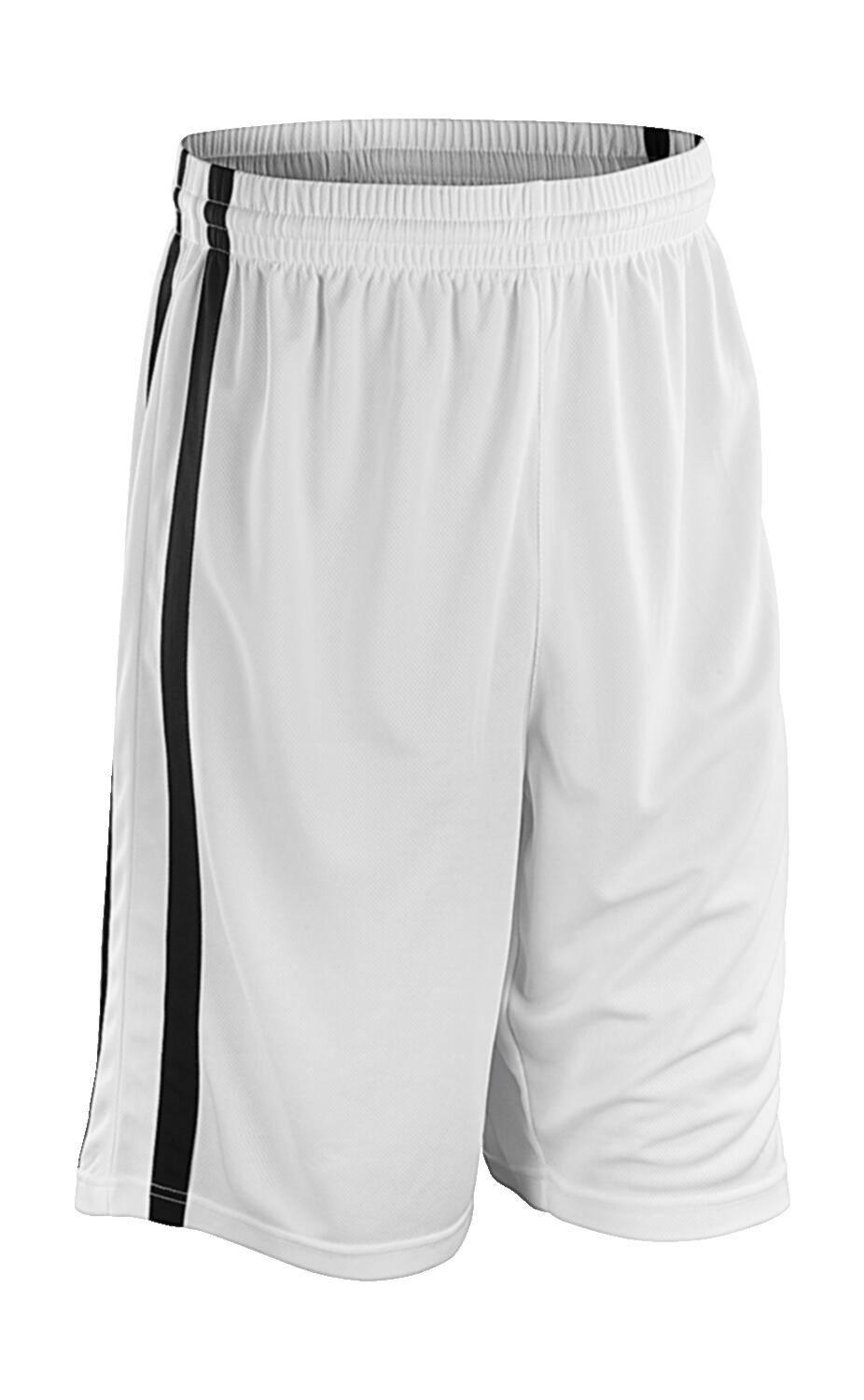 Pantalón corto Basketball Quick Dry White/Black