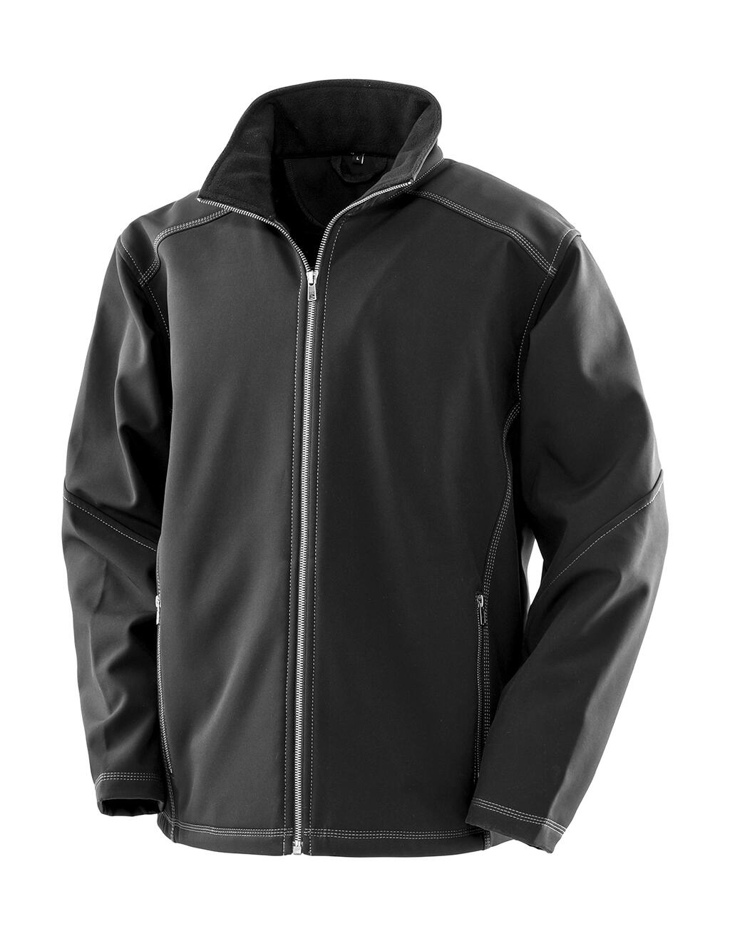 Softshell hombre triple costura Black