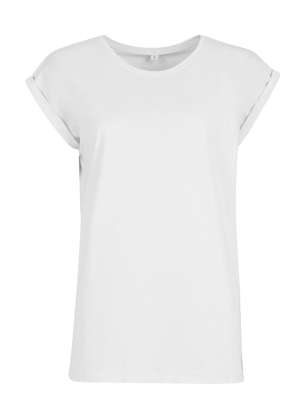 Ladies Extended Shoulder Tee White