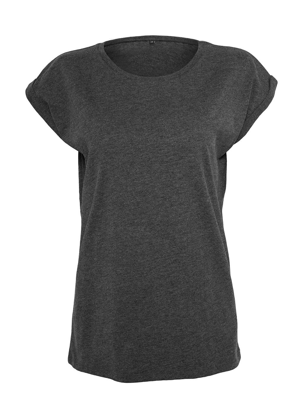 Ladies Extended Shoulder Tee Charcoal