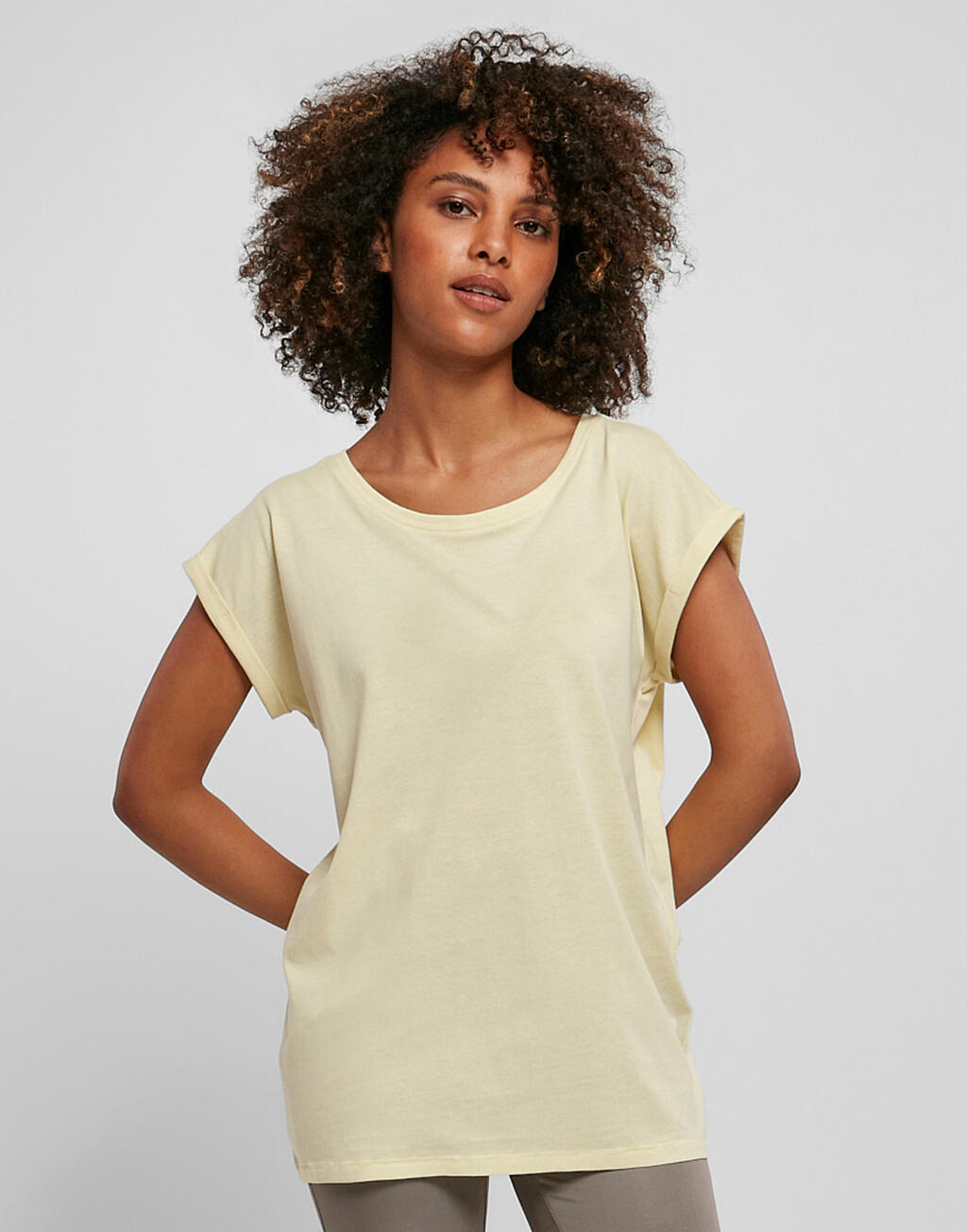  Build Your Brand Ladies Extended Shoulder Tee