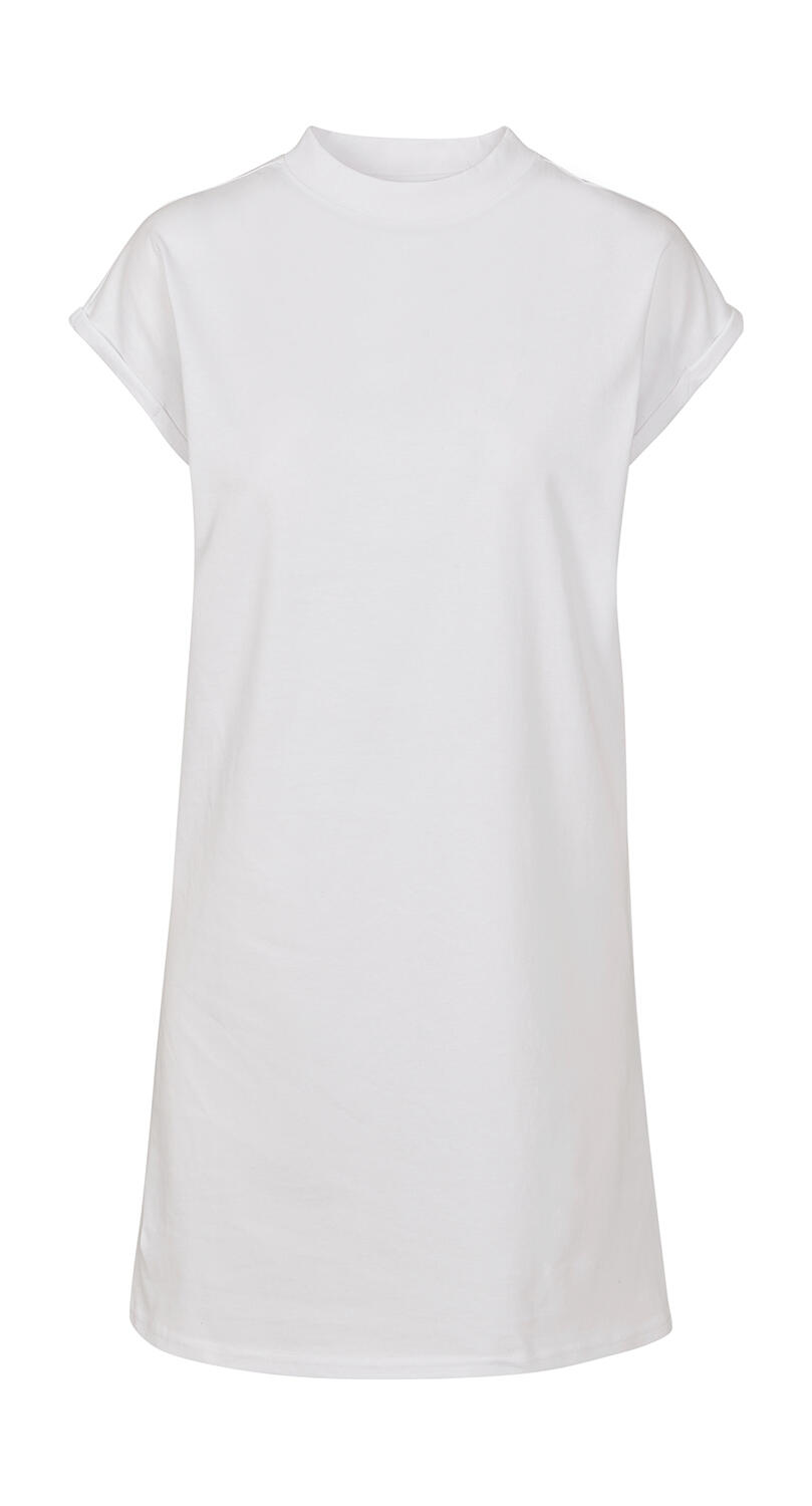 Ladies Turtle Extended Shoulder Dress White