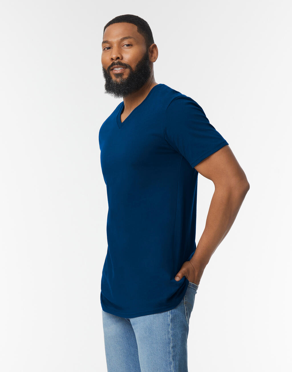 Camiseta Softstyle cuello V Hombre - vista 1