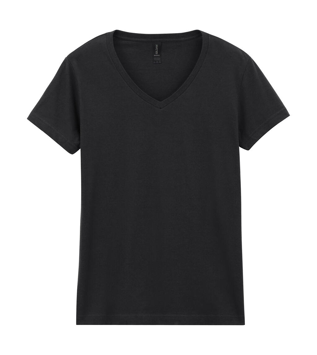 Camiseta Softstyle cuello V Mujer Black
