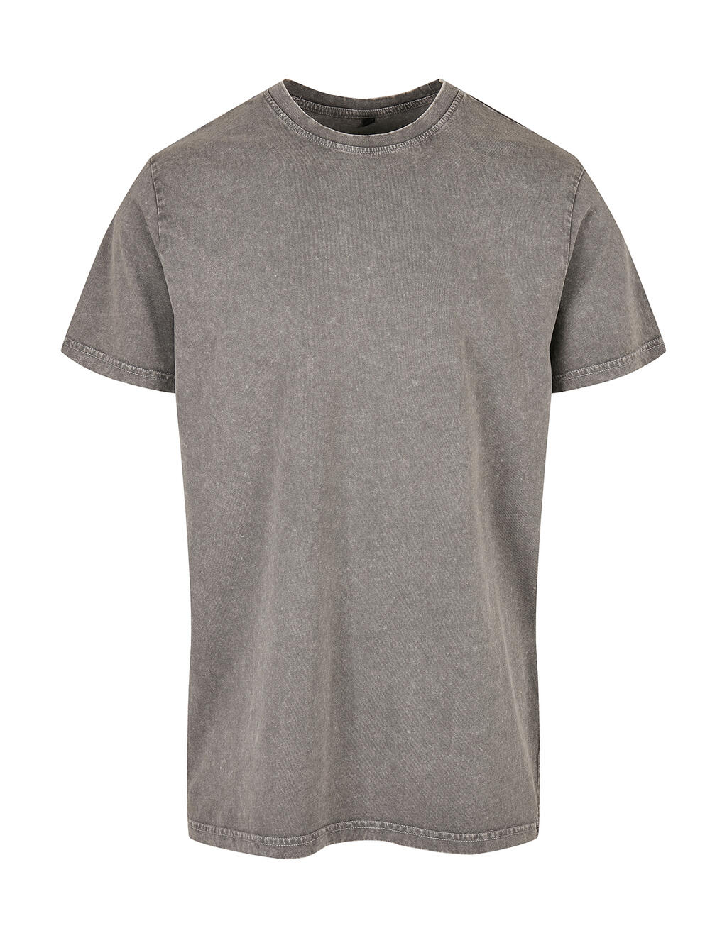 Acid Washed Round Neck Tee Asphalt