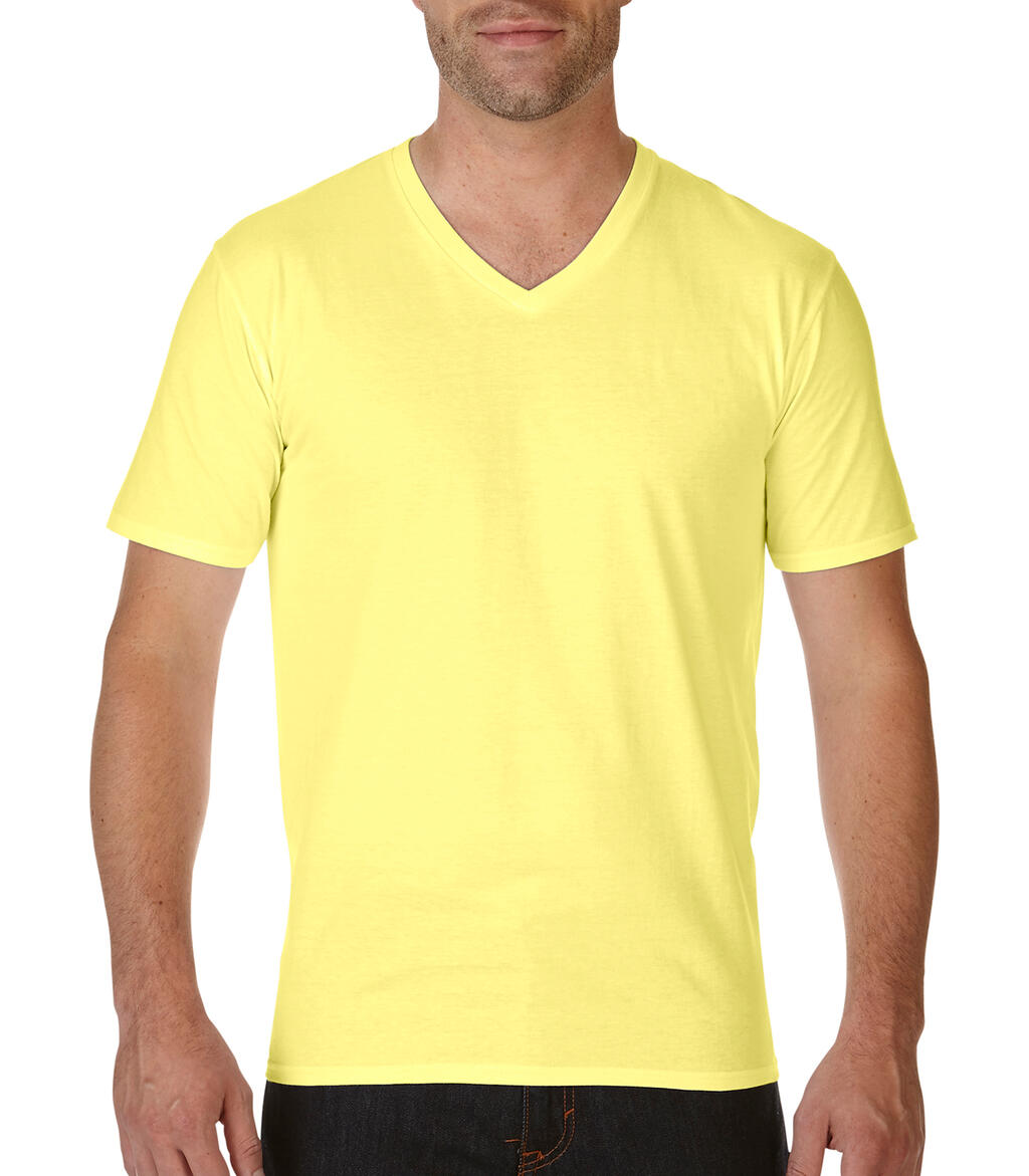Camiseta Premium cuello V Cornsilk