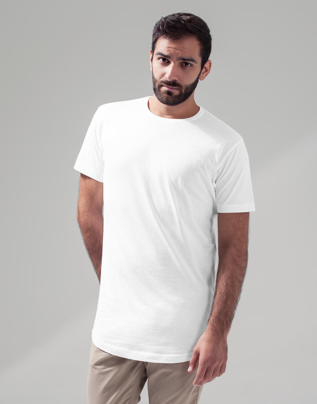  Build Your Brand Camiseta larga Shaped