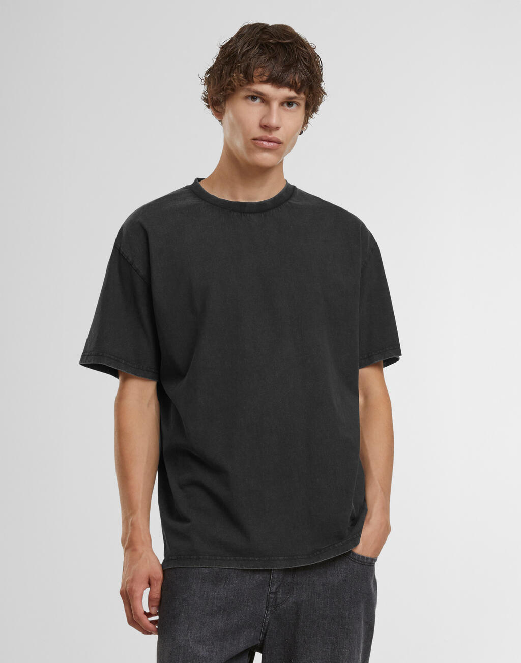  Build Your Brand Camiseta Vintage Loose Fit