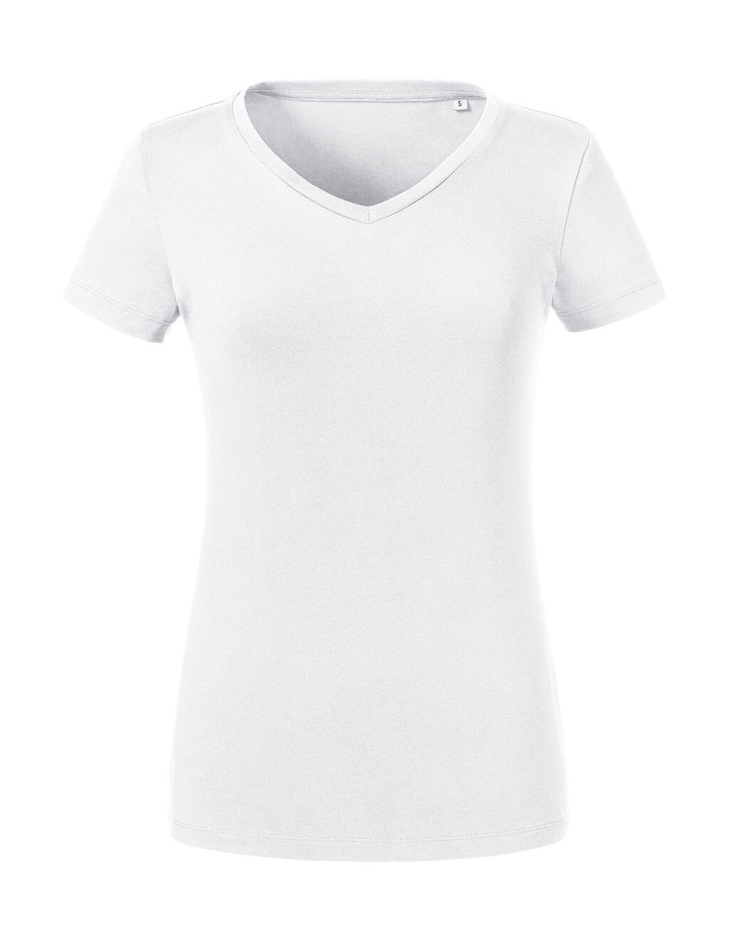 Camiseta orgánica Pure cuello V mujer White