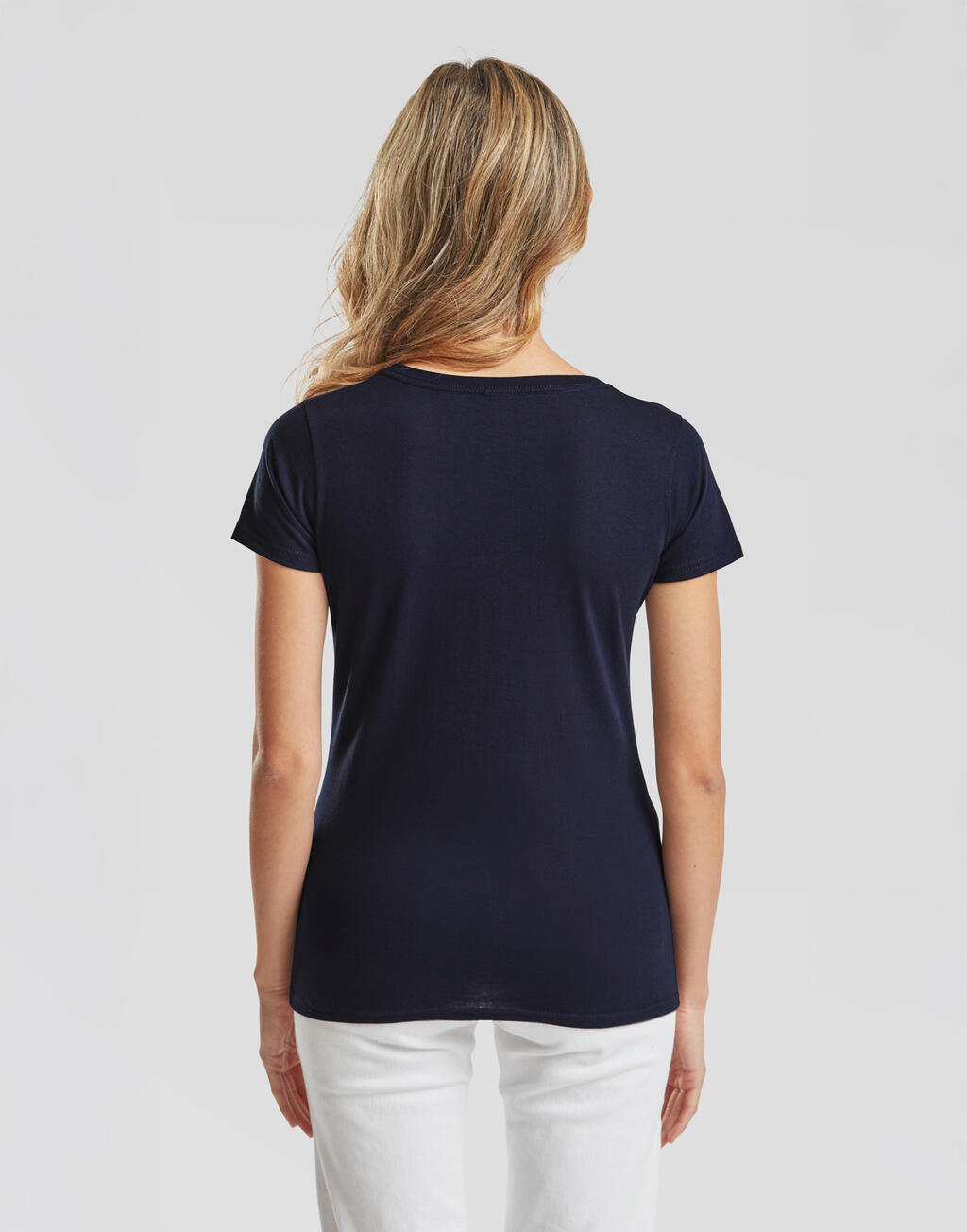 Camiseta cuello V Valueweight corte femenino - vista 1