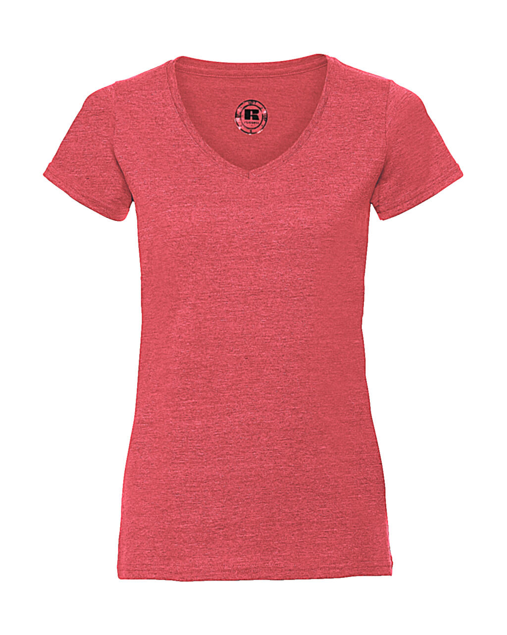 Camiseta HD cuello V mujer Red Marl