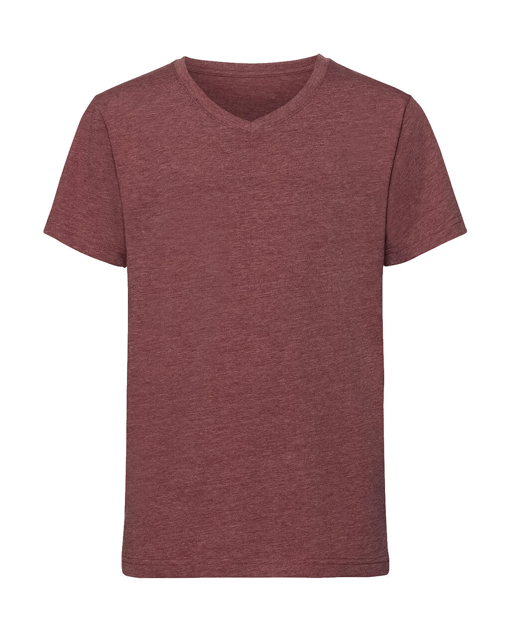 Camiseta HD cuello V niño Maroon Marl 