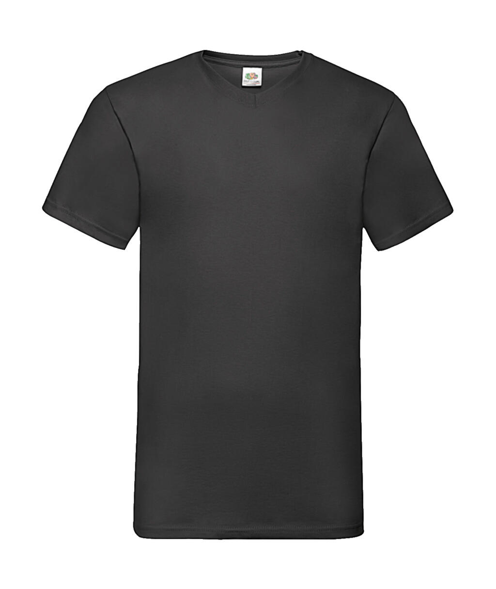 Camiseta cuello V Valueweight  Black