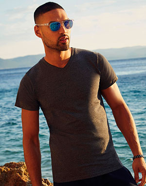  Fruit of the Loom Camiseta manga corta de cuello pico Value cuello v