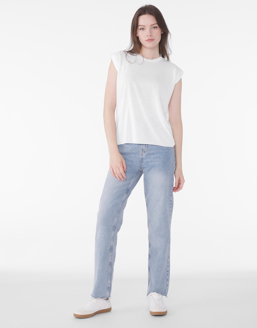 Camiseta mujer manga enrolladas - vista 2