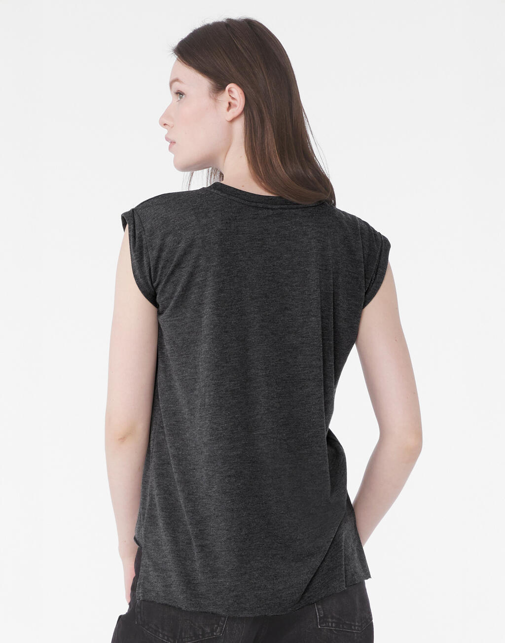 Camiseta mujer manga enrolladas - vista 4