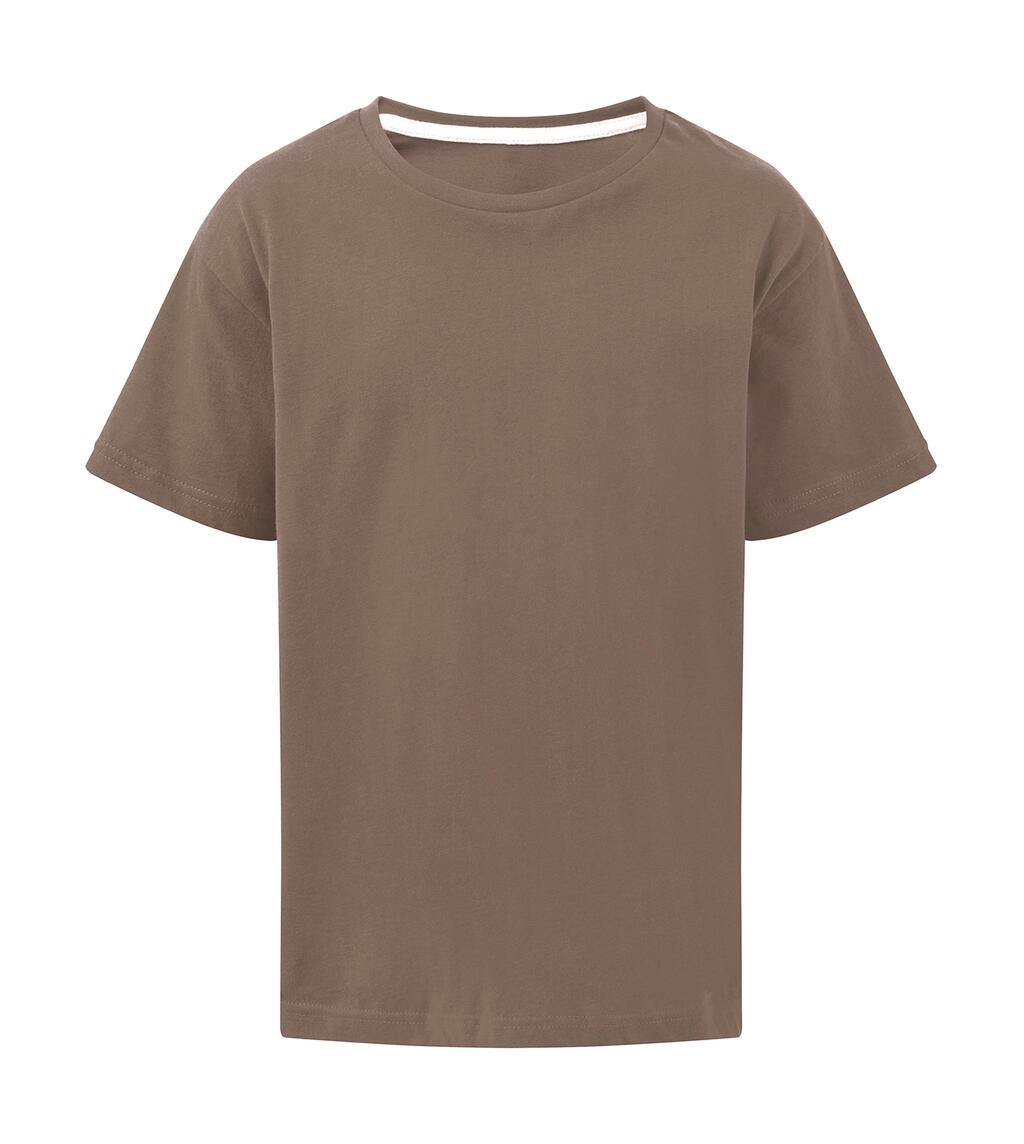 Camiseta niño Signature sin etiqueta Deep Taupe