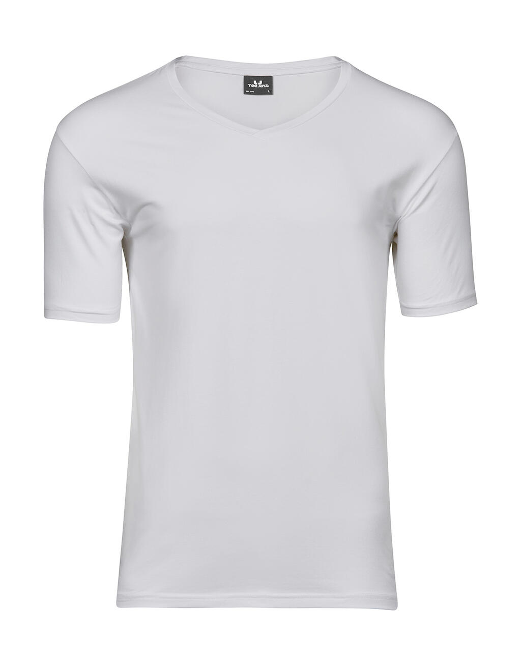 Camiseta cuello V ajustada hombre White
