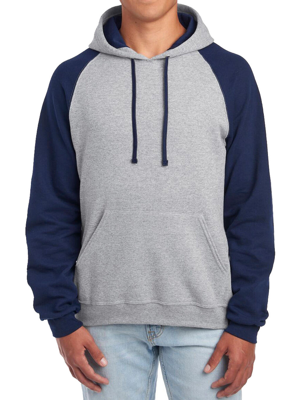 NuBlend Colour Block Raglan Hooded Sweatshirt Oxford / J. Navy