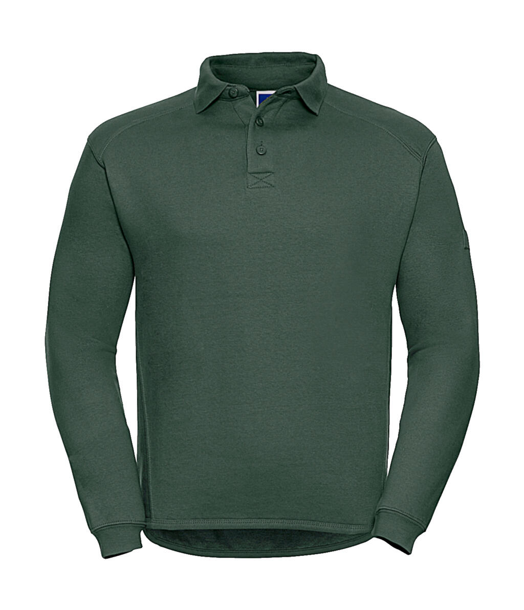 Sudadera cuello polo Bottle Green