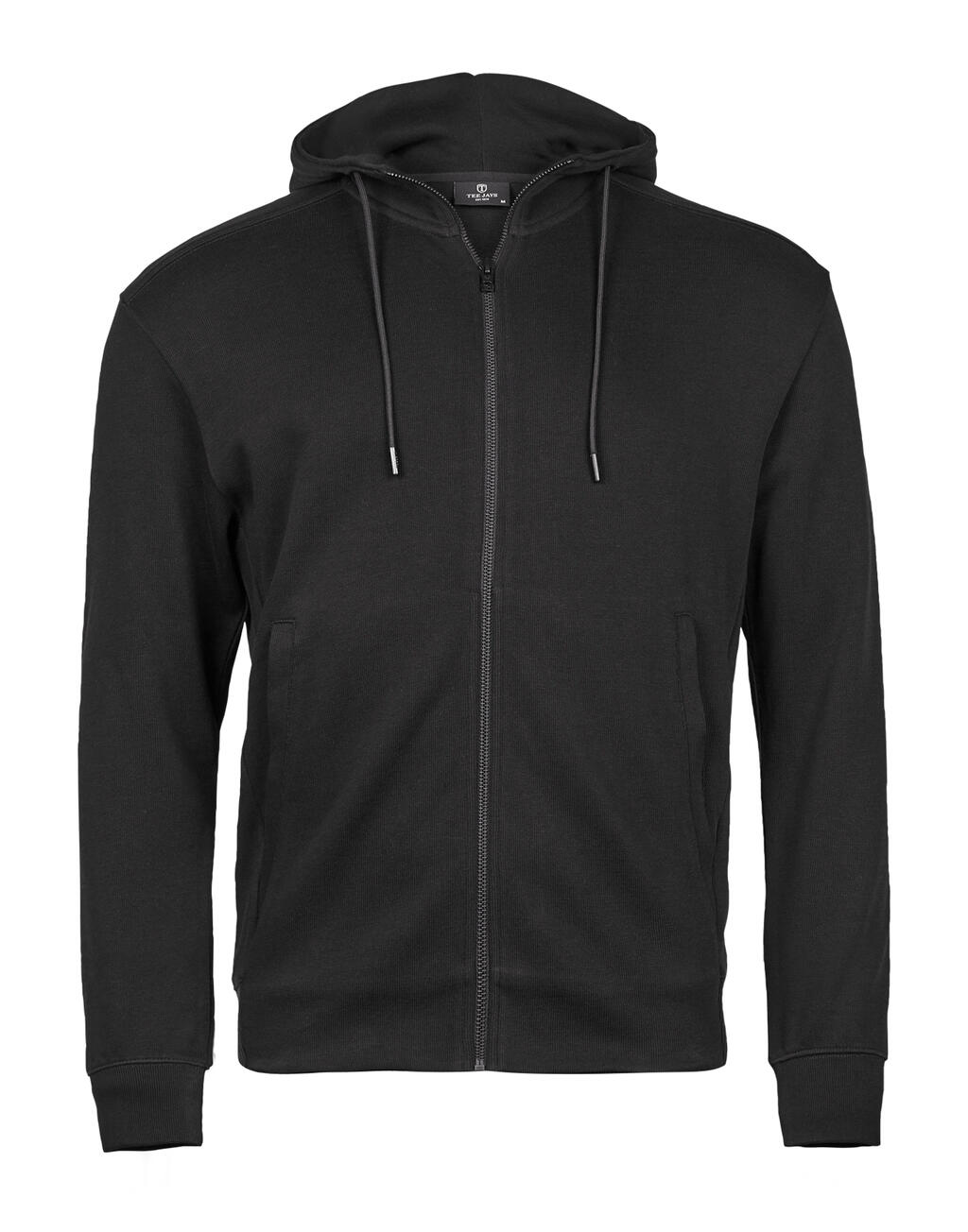 Sudadera acanalada cremallera Interlock Black