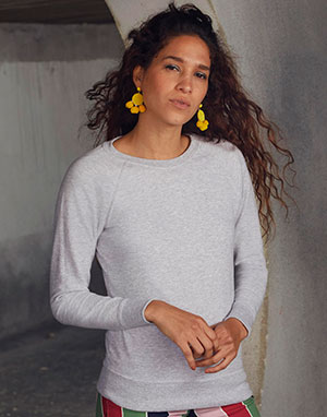  Fruit of the Loom Sudadera ligera de mujer. Raglan light de mujer
