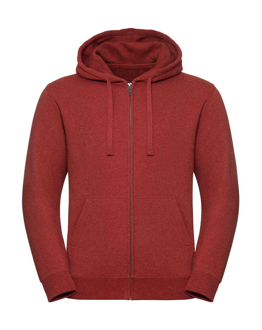 Sudadera Authentic Melange capucha/zip hombre  Brick Red Melange