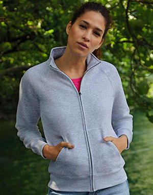  Fruit of the Loom Sudadera con cremallera de mujer Chaqueta premium de mujer