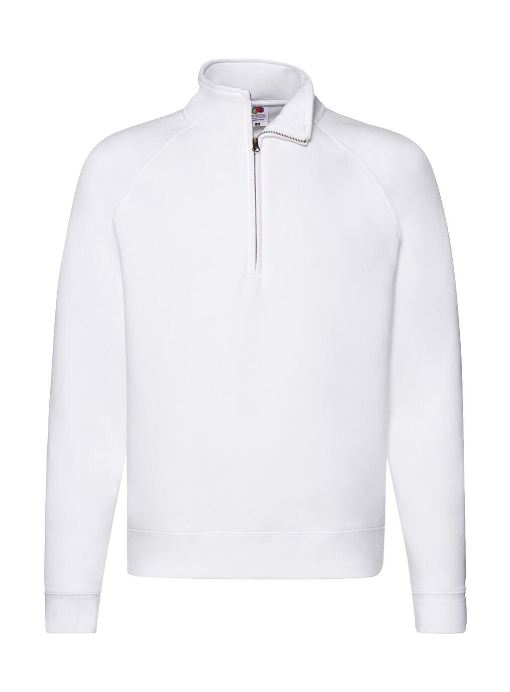 Sudadera con cremallera corta White
