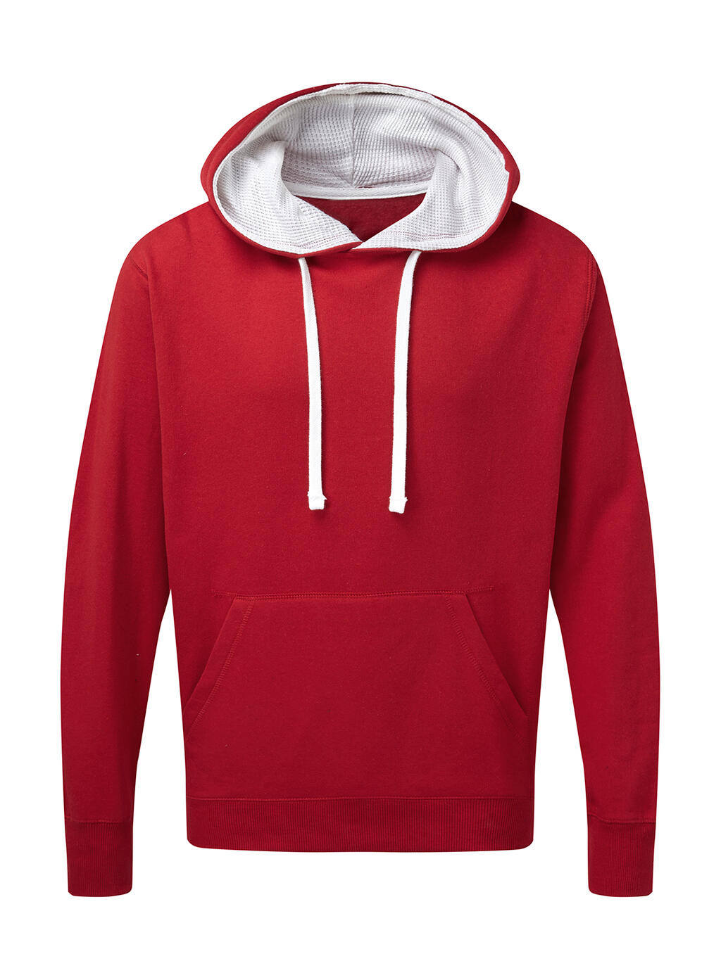 Sudadera capucha en contraste Red/White