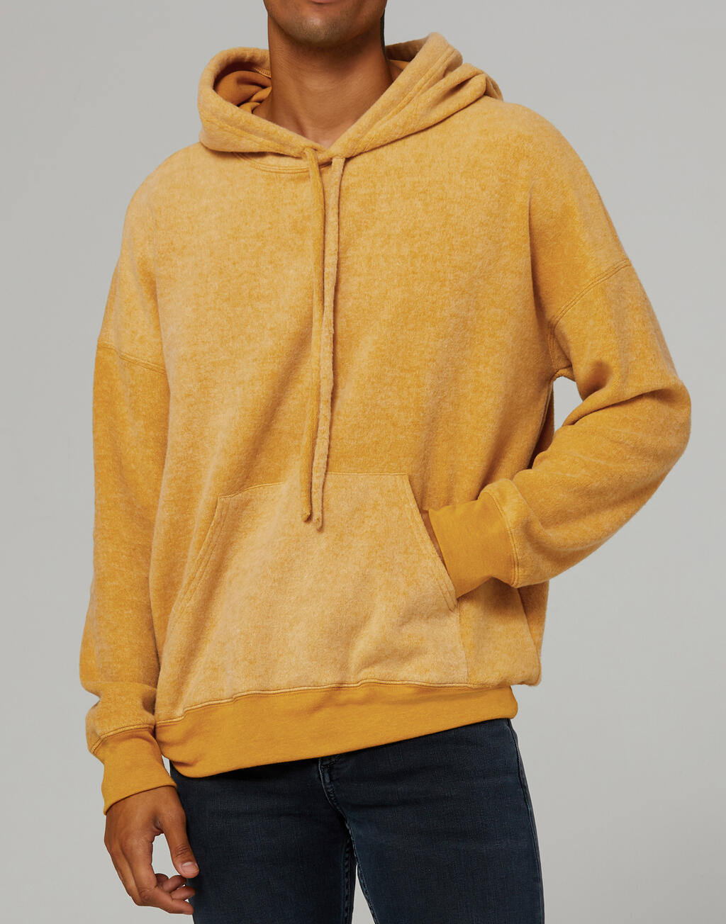 Sudadera con Capucha Unisex afelpada Heather Mustard