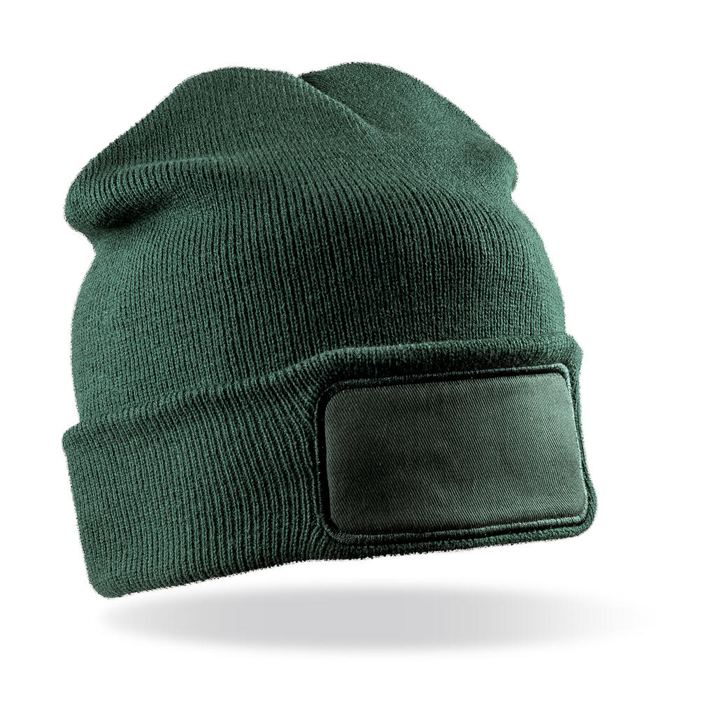 Gorro grueso con parche frontal Bottle Green