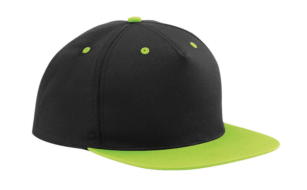Gorra Snapback 5 paneles Black/Lime Green