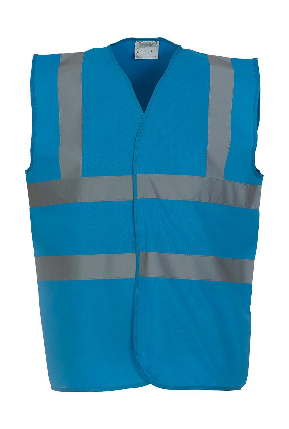 Chaleco de seguridad de 2 franjas Fluo Sapphire