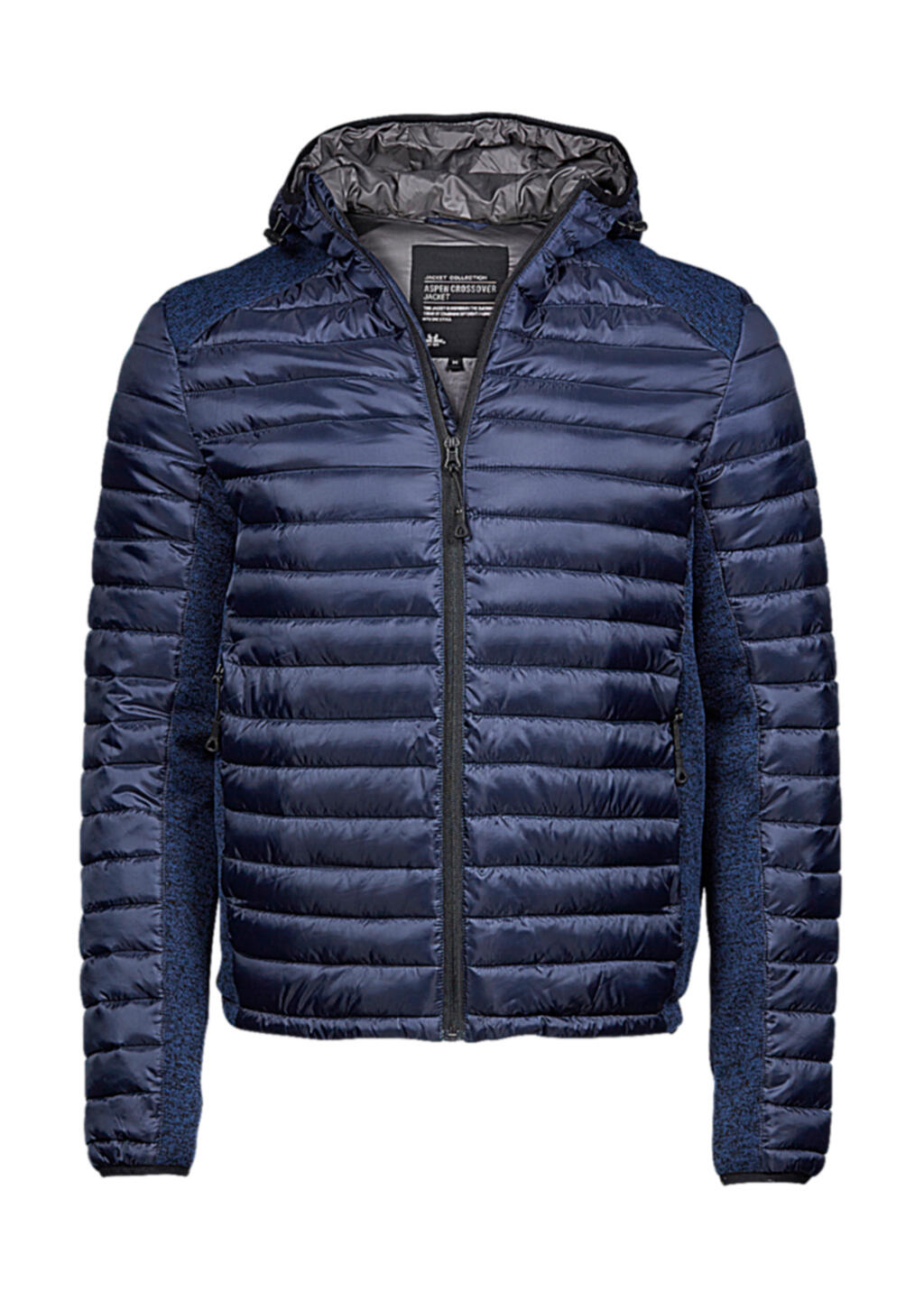 Hooded Outdoor Crossover Jacket Navy/Navy Melange