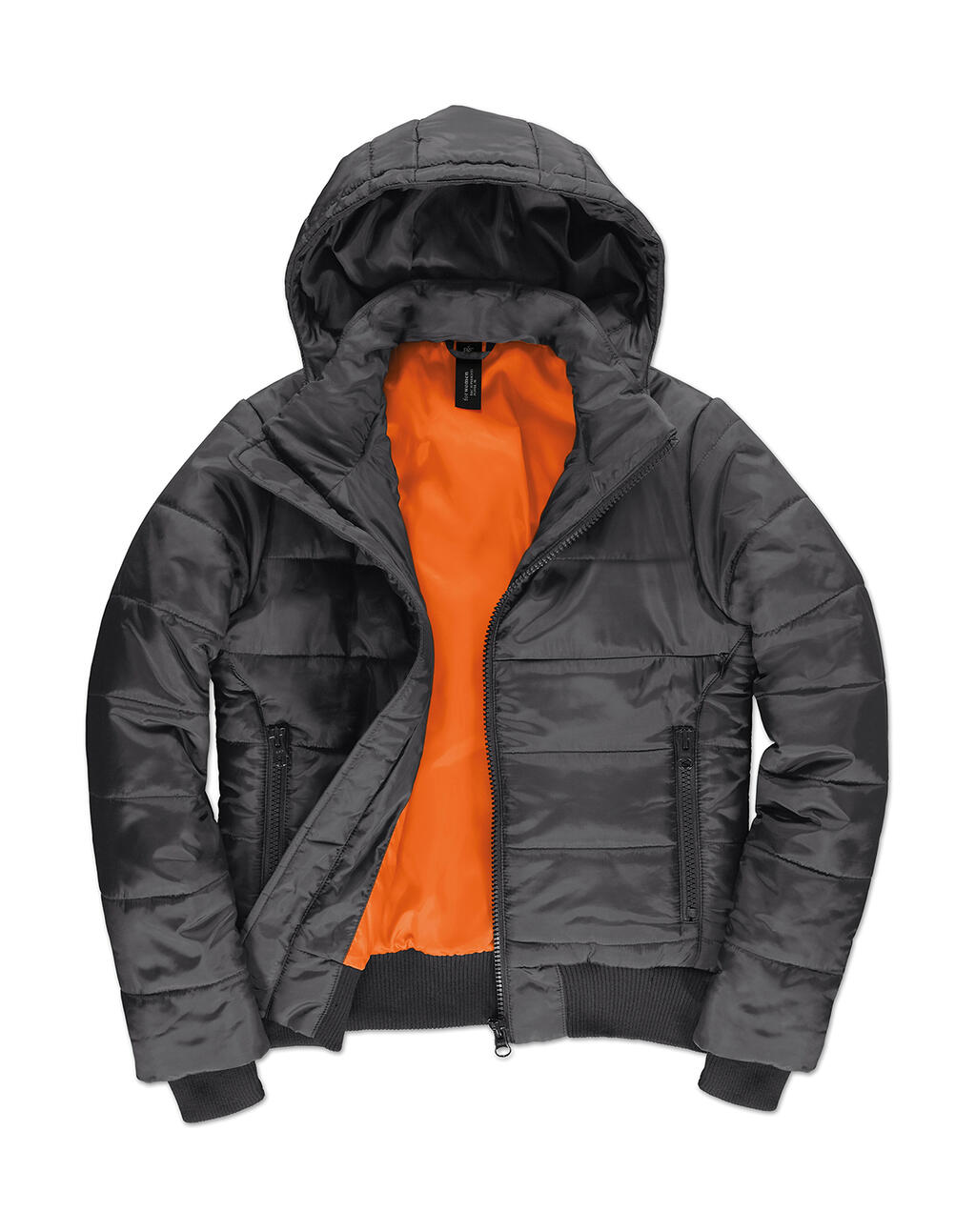 Chaqueta Superhood mujer  Dark Grey/Neon Orange