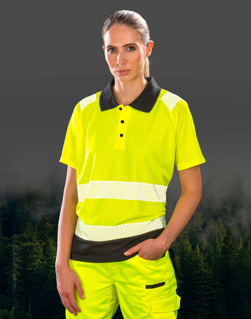 Polo camisa de seguridad reciclada - vista 3