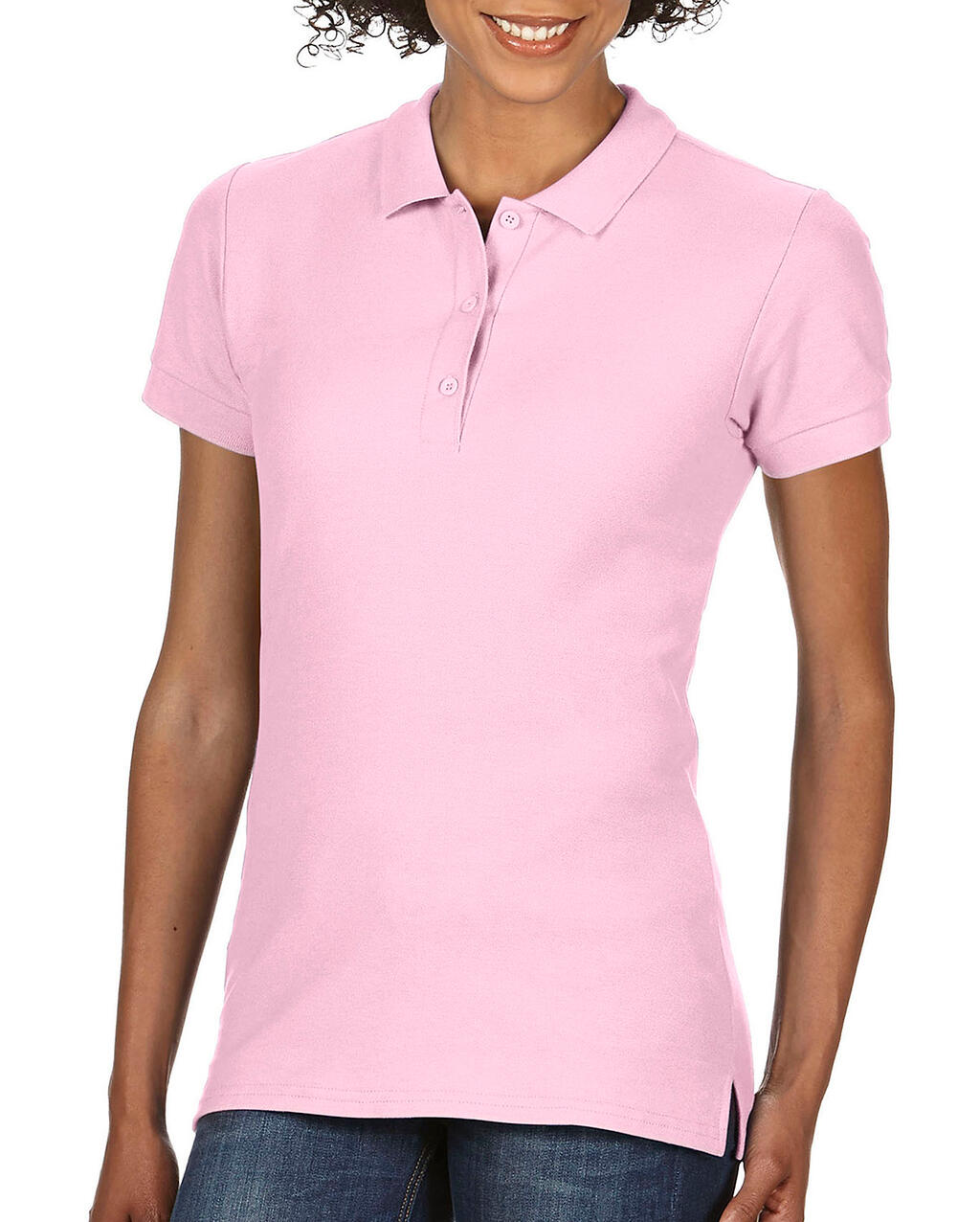 Polo piqué doble mujer Light Pink