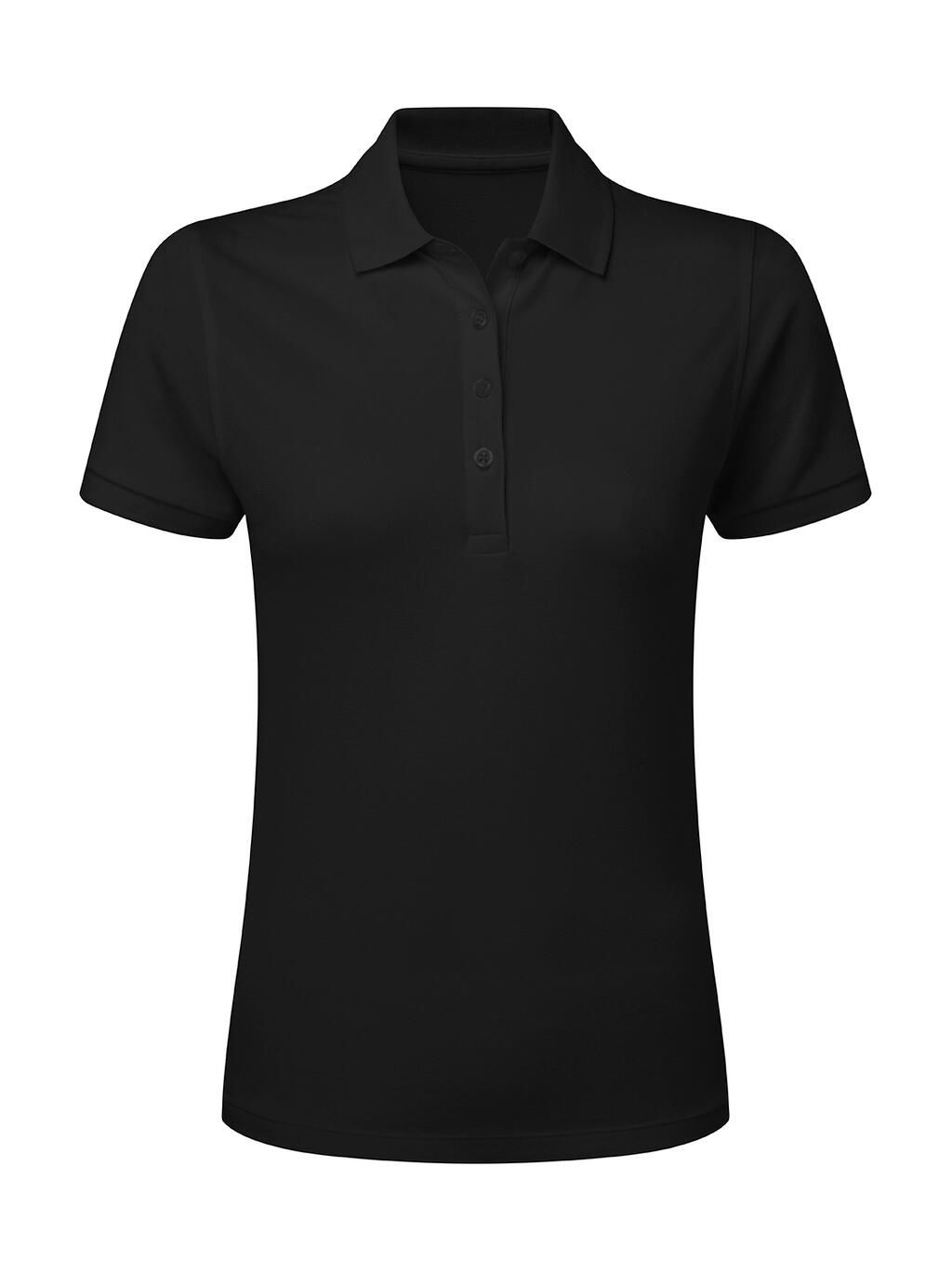 Polo Signature Stretch sin etiqueta mujer  Dark Black